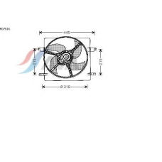 FD7516 AVA Вентилятор, охлаждение двигателя
