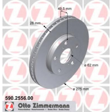 590.2556.00 ZIMMERMANN Тормозной диск