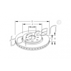 722 457 TOPRAN Тормозной диск