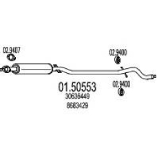 01.50553 MTS Средний глушитель выхлопных газов