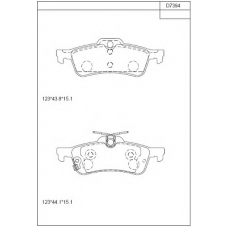 KD7394 ASIMCO Комплект тормозных колодок, дисковый тормоз