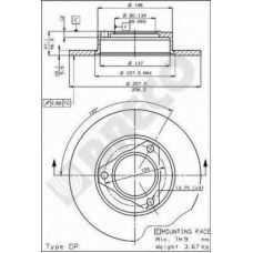 BS 7031 BRECO Тормозной диск