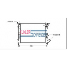 0907701 KUHLER SCHNEIDER Радиатор, охлаждение двигател