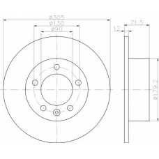 8DD 355 117-131 HELLA Тормозной диск