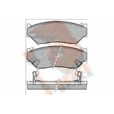 RB1096 R BRAKE Комплект тормозных колодок, дисковый тормоз