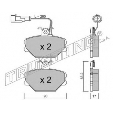 061.2 TRUSTING Комплект тормозных колодок, дисковый тормоз