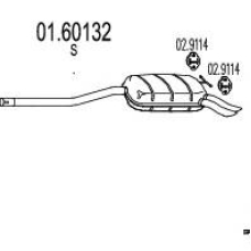 01.60132 MTS Глушитель выхлопных газов конечный