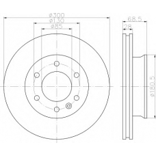 8DD 355 117-621 HELLA Тормозной диск