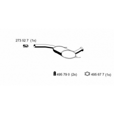 525008 ERNST Средний глушитель выхлопных газов