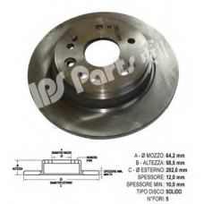 IBP-1493 IPS Parts Тормозной диск