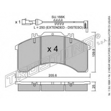 596.0W TRUSTING Комплект тормозных колодок, дисковый тормоз