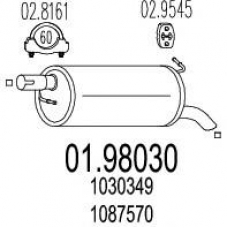 01.98030 MTS Глушитель выхлопных газов конечный