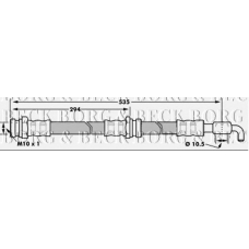 BBH7313 BORG & BECK Тормозной шланг