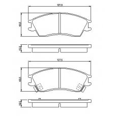 0 986 461 127 BOSCH Комплект тормозных колодок, дисковый тормоз