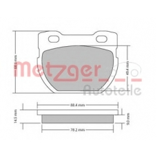 1170432 METZGER Комплект тормозных колодок, дисковый тормоз
