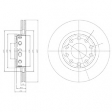 BG4058 DELPHI Тормозной диск