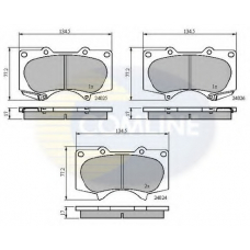 CBP31201 COMLINE Комплект тормозных колодок, дисковый тормоз