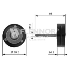 FS99424 FLENNOR Паразитный / ведущий ролик, поликлиновой ремень