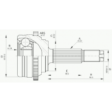 CVJ5645.10 OPEN PARTS Шарнирный комплект, приводной вал