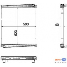 8MK 376 733-701 HELLA Радиатор, охлаждение двигателя