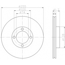 8DD 355 101-841 HELLA PAGID Тормозной диск