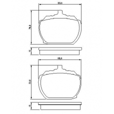 0 986 463 641 BOSCH Комплект тормозных колодок, дисковый тормоз