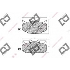 BP1478 DJ PARTS Комплект тормозных колодок, дисковый тормоз