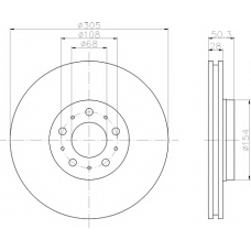 8DD 355 107-072 HELLA PAGID Тормозной диск