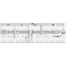 BBH6697 BORG & BECK Тормозной шланг