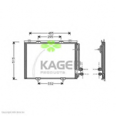 94-5204 KAGER Конденсатор, кондиционер