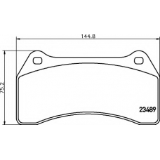 8DB 355 006-931 HELLA Комплект тормозных колодок, дисковый тормоз