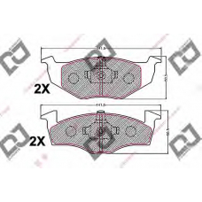 BP2169 DJ PARTS Комплект тормозных колодок, дисковый тормоз