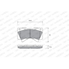 151-0020 WEEN Комплект тормозных колодок, дисковый тормоз