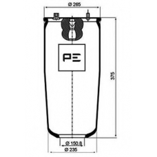 084.054-71A PE Automotive Кожух пневматической рессоры