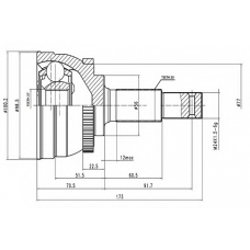 AW1510207A AYWIPARTS Шарнирный комплект, приводной вал