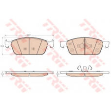 GDB2009 TRW Комплект тормозных колодок, дисковый тормоз