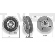 PC1019 TREVI AUTOMOTIVE Ременный шкив, коленчатый вал