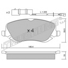 545.0 TRUSTING Комплект тормозных колодок, дисковый тормоз
