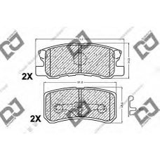 BP1019 DJ PARTS Комплект тормозных колодок, дисковый тормоз