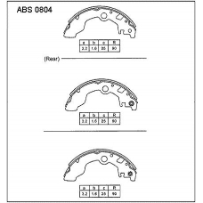 ABS0804 Allied Nippon Колодки барабанные