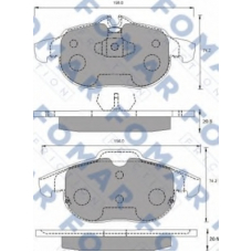 FO 689581 FOMAR ROULUNDS Комплект тормозных колодок, дисковый тормоз