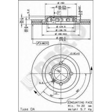 BS 8195 BRECO Тормозной диск