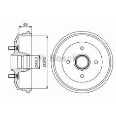 0 986 477 259 BOSCH Тормозной барабан