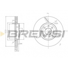 DBB236V BREMSI Тормозной диск