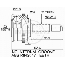 OJ-1601 InterParts Шарнирный комплект, приводной вал