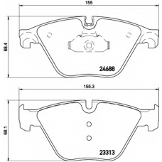 8DB 355 015-261 HELLA Комплект тормозных колодок, дисковый тормоз