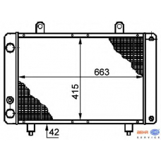 8MK 376 717-521 HELLA Радиатор, охлаждение двигателя