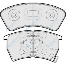 PAD510 APEC Комплект тормозных колодок, дисковый тормоз