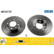 6012173 GIRLING Тормозной диск