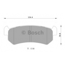 0 986 AB1 442 BOSCH Комплект тормозных колодок, дисковый тормоз